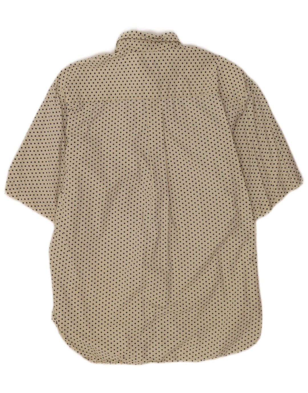 Camisa masculina Replay de manga curta bege médio algodão manchado