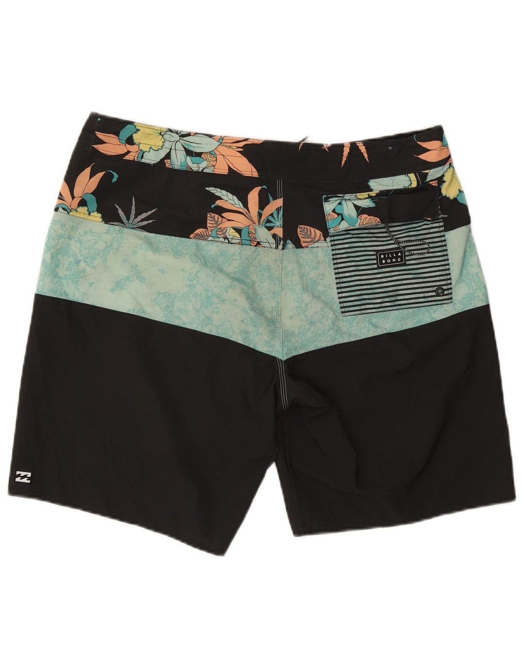 Shorts de natação masculino Billabong grande poliéster floral multicolorido