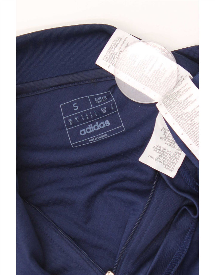 Adidas Mens Aeroready Slim Fit Pulôver Treino Top Pequeno Azul Marinho