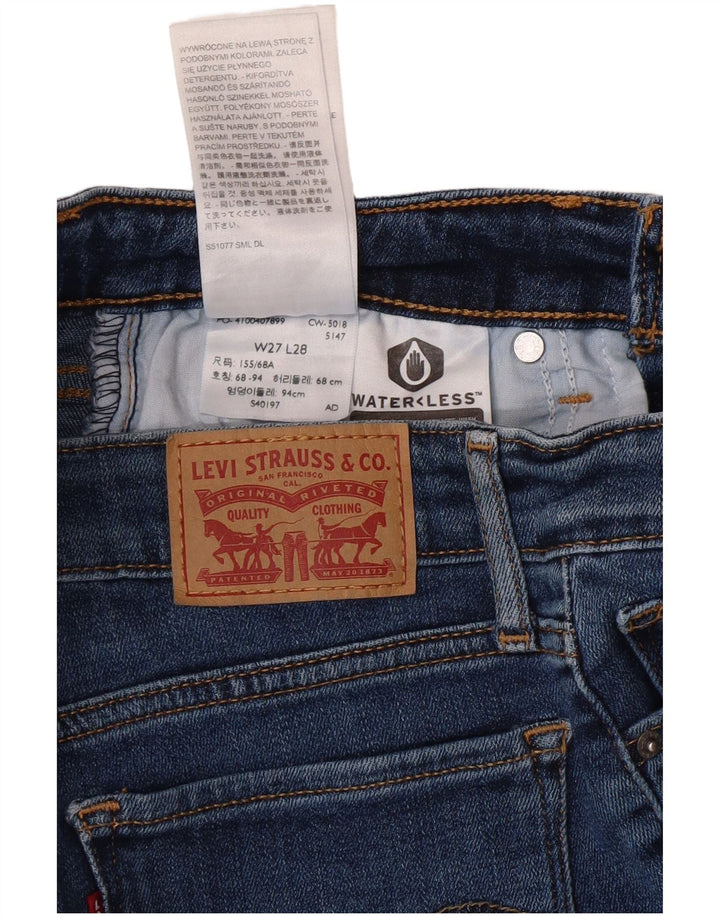 Calça jeans skinny feminina LEVI'S 711 desgastada W27 L28 algodão azul