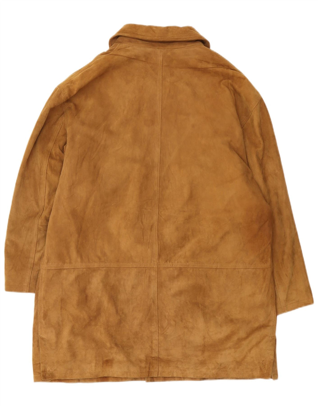 Sobretudo de camurça masculino vintage IT 54 2XL couro marrom