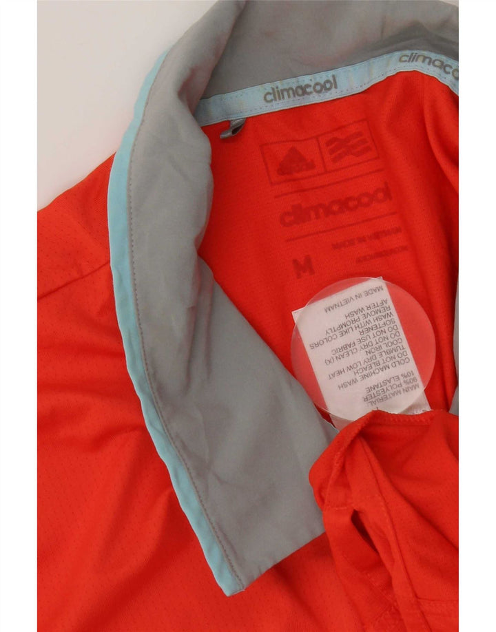 Adidas Mens Climacool Rugby Polo Shirt Médio Laranja Poliéster