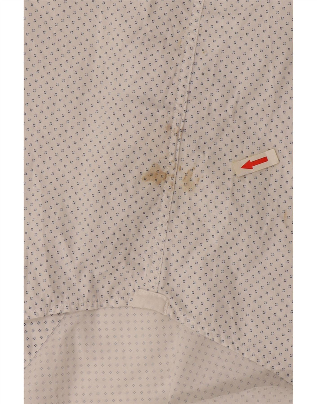 Camisa masculina Tommy Hilfiger Regular Fit XL algodão manchado branco