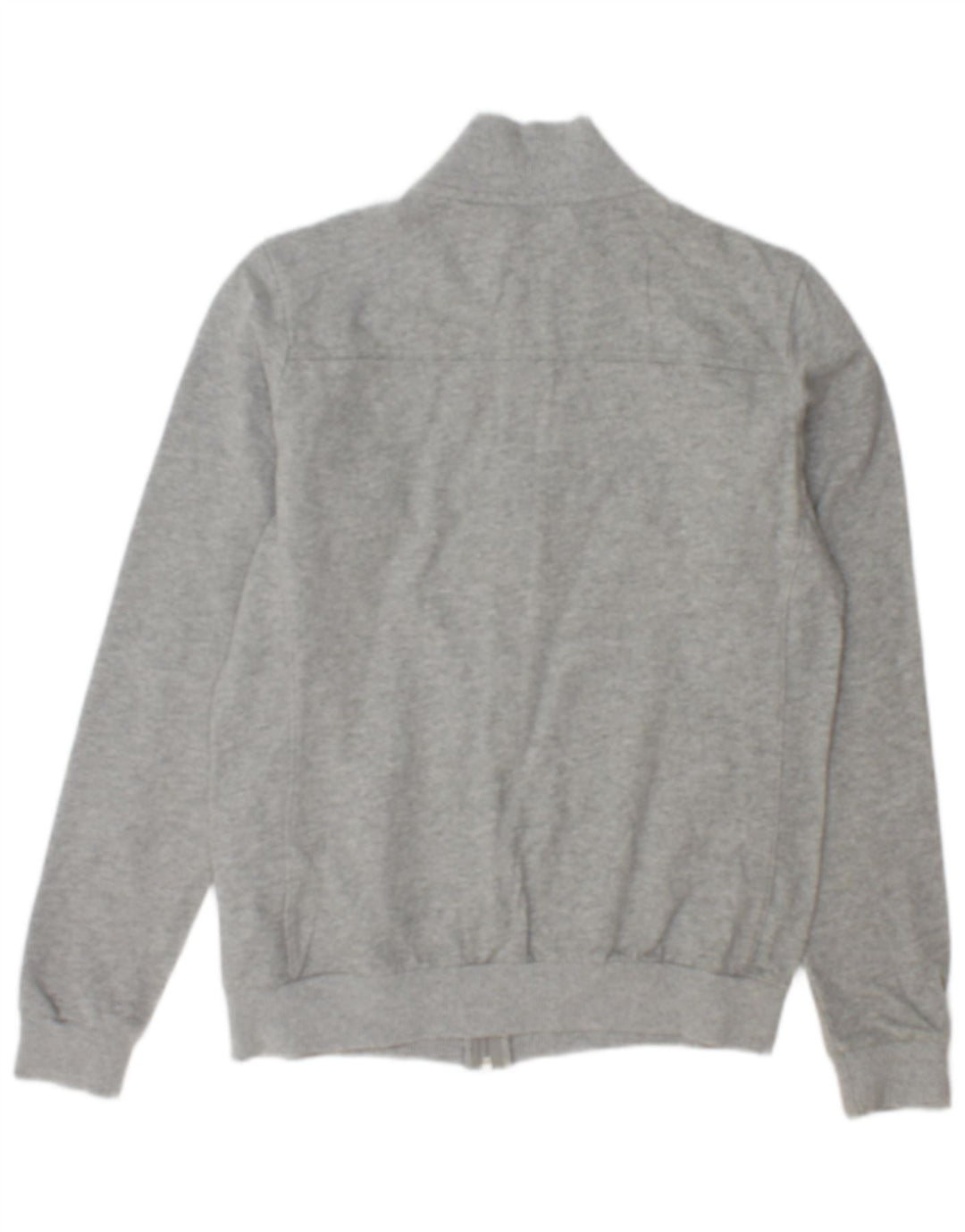 Nike Womens Tracksuit Top Jacket UK 12/14 Médio Cinza Flecked Algodão