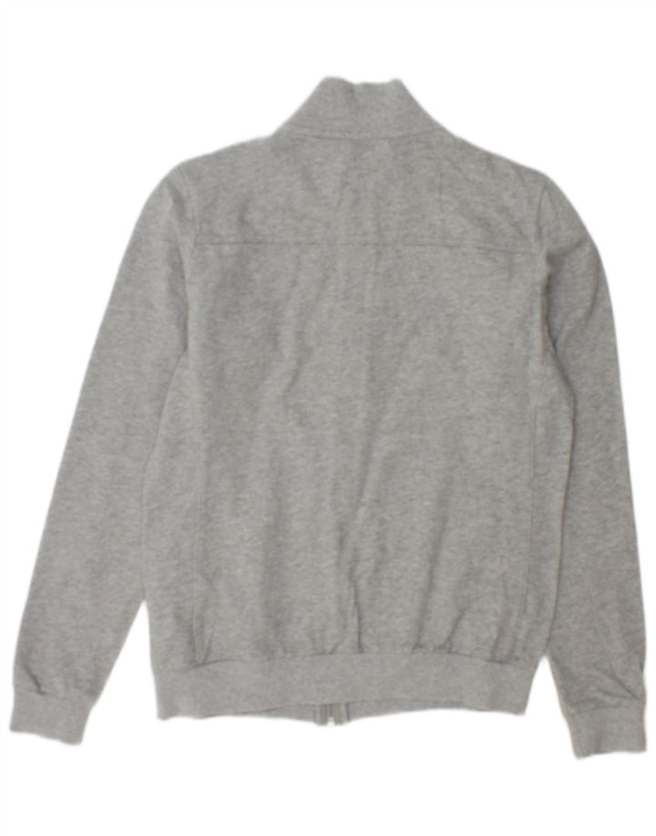 Nike Womens Tracksuit Top Jacket UK 12/14 Médio Cinza Flecked Algodão