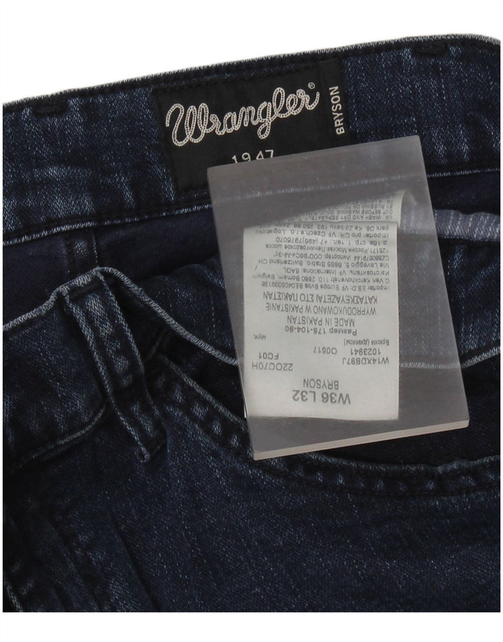 Wrangler Masculino Bryson Skinny Jeans W36 L30 Azul Algodão