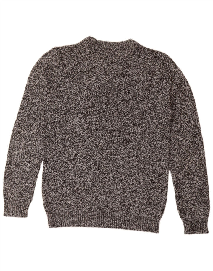 Suéter masculino Jack & Jones com gola redonda e algodão manchado cinza médio
