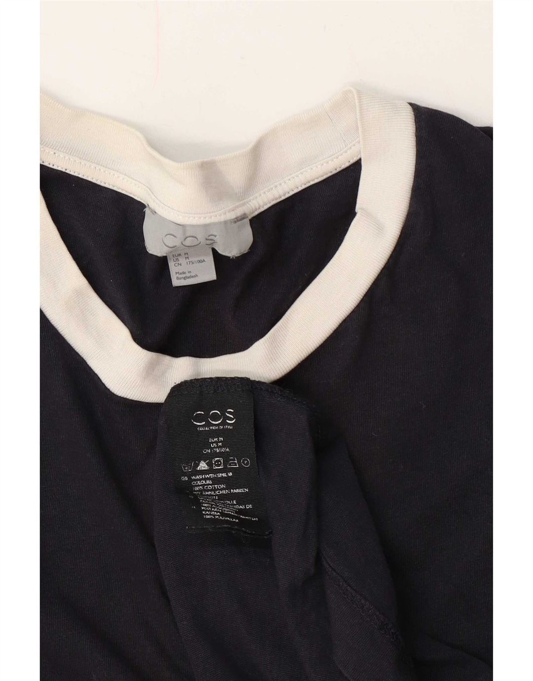 Cos Camiseta Masculina Top Médio Algodão Azul Marinho