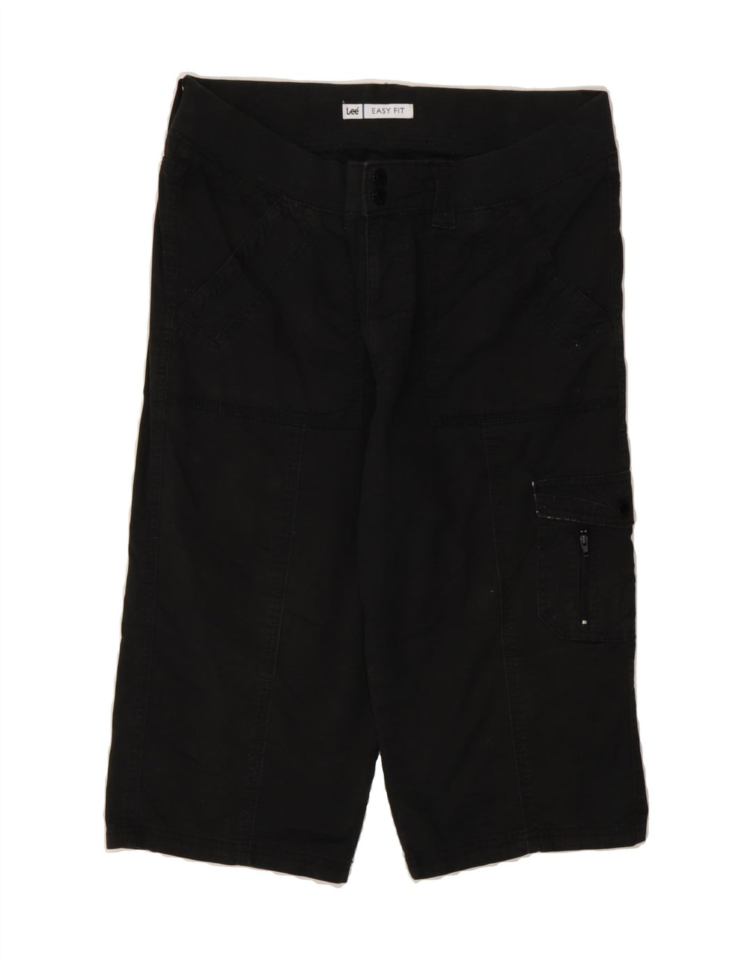 LEE Womens Easy Fit Bermuda Cargo Shorts US 14 XL W34 Black Cotton Vintage Lee and Second-Hand Lee from Messina Hembry 