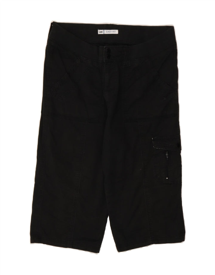 LEE Womens Easy Fit Bermuda Cargo Shorts US 14 XL W34 Black Cotton Vintage Lee and Second-Hand Lee from Messina Hembry 