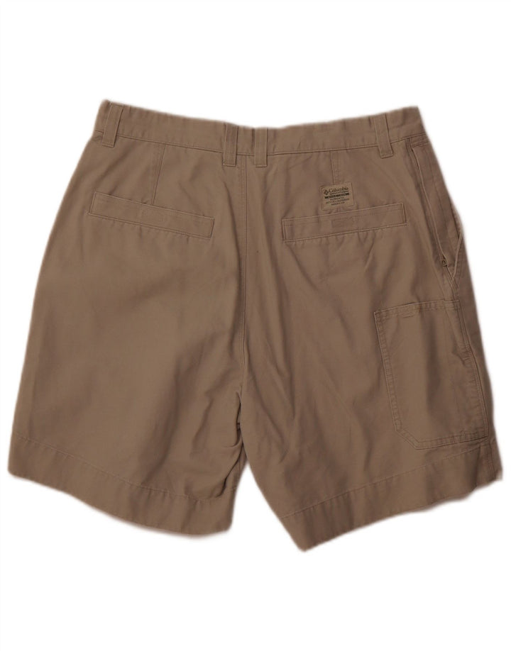 Columbia Mens Cargo Shorts W34 Grande Algodão Bege