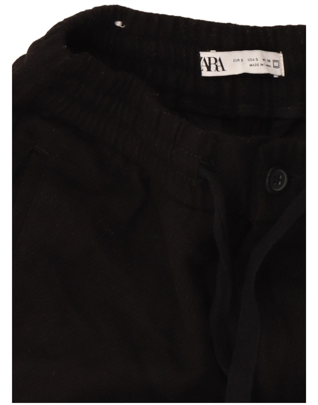 Calça Chino Cônica Masculina Zara Pequena W30 L26 Poliéster Preto