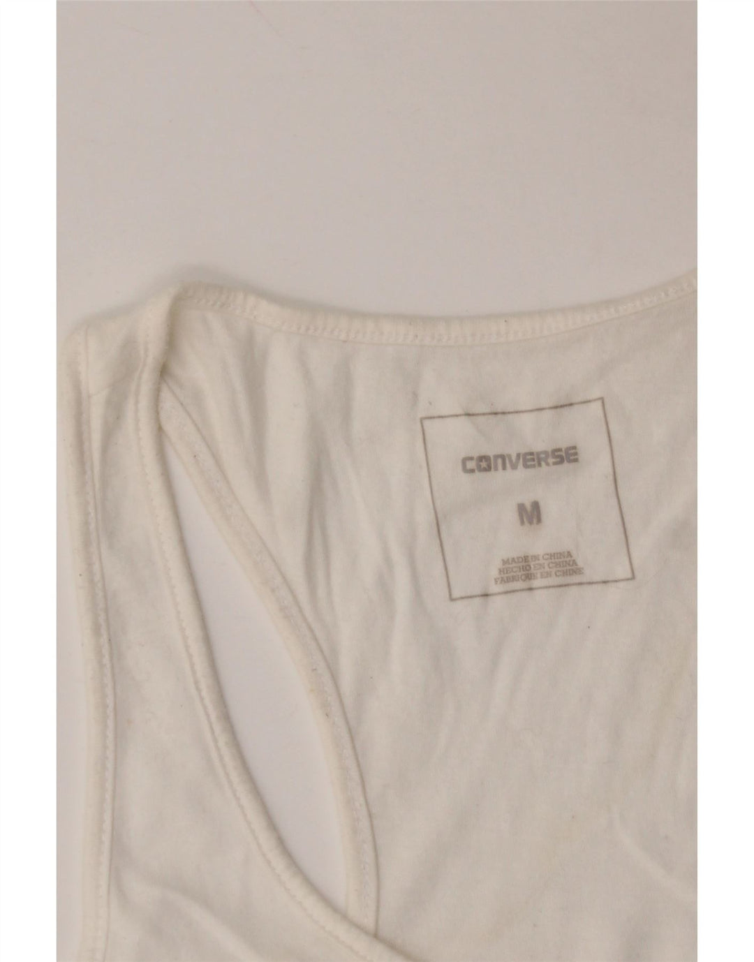 CONVERSE Womens Chuck Taylor Graphic Vest Top Reino Unido 12 Médio Branco
