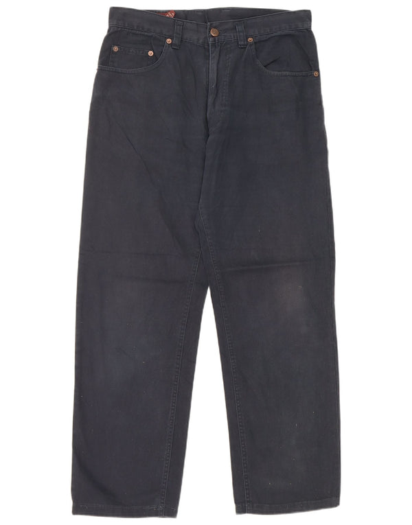 Marlboro Classics Calça masculina reta casual W31 L27 algodão azul marinho