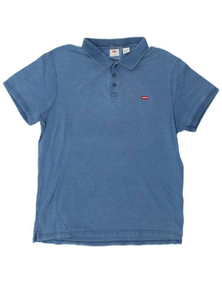 Camisa polo masculina Levi's Standard Fit XL azul algodão