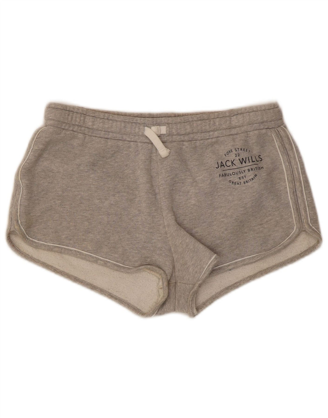 Shorts esportivos femininos JACK WILLS UK 10 algodão cinza pequeno