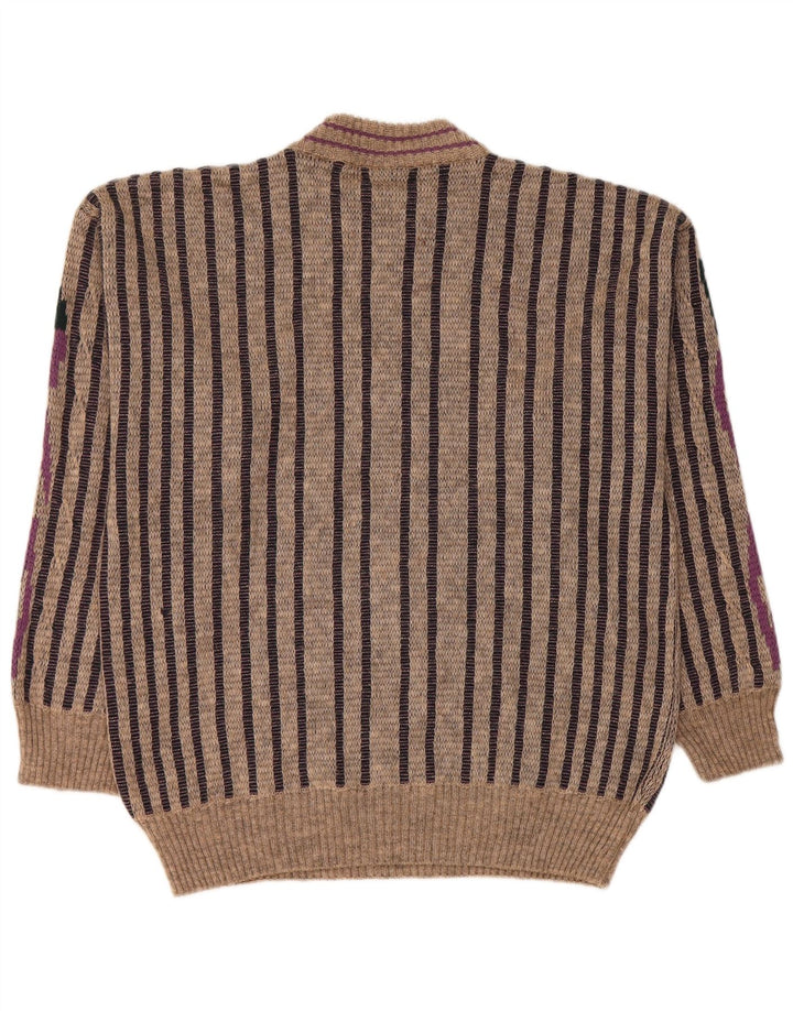 Suéter masculino MAPIER com gola redonda, listrado cinza grande