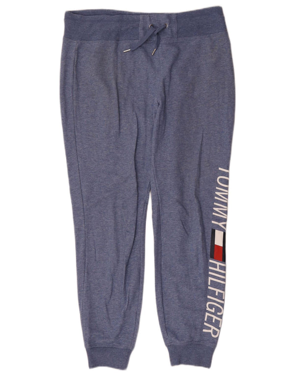 Tommy Hilfiger Calça de treino feminina Joggers UK 14 grande azul esportivo