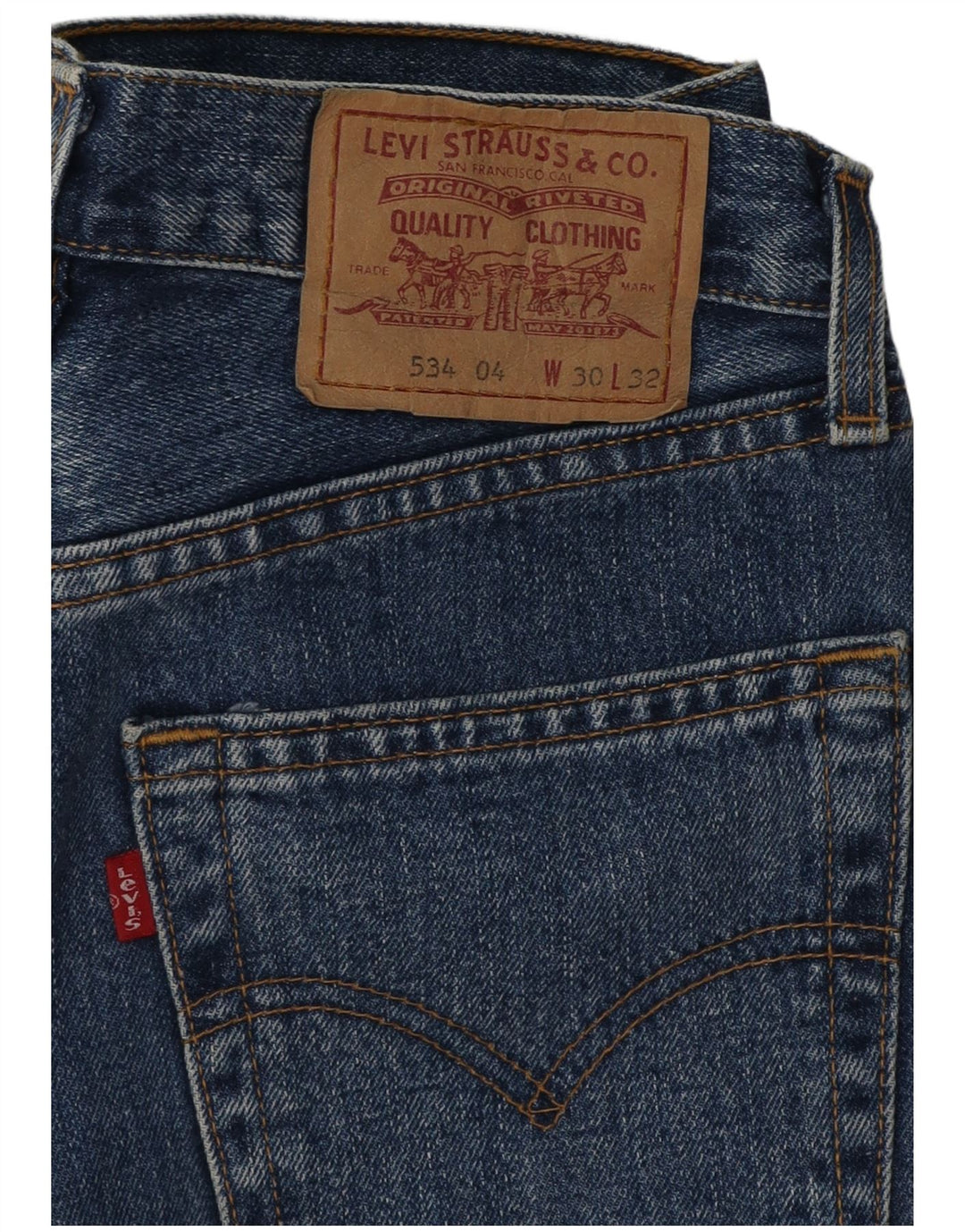 Levi's Masculino 534 Tapered Jeans W30 L29 Azul Algodão