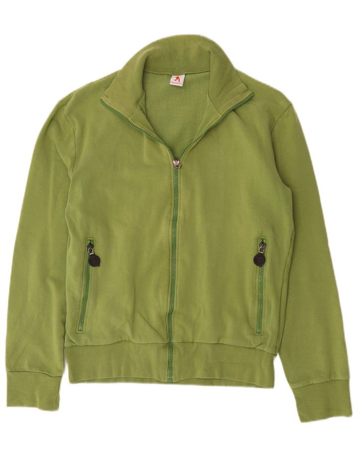Bikkembergs Jaqueta masculina de agasalho gráfico de algodão verde médio
