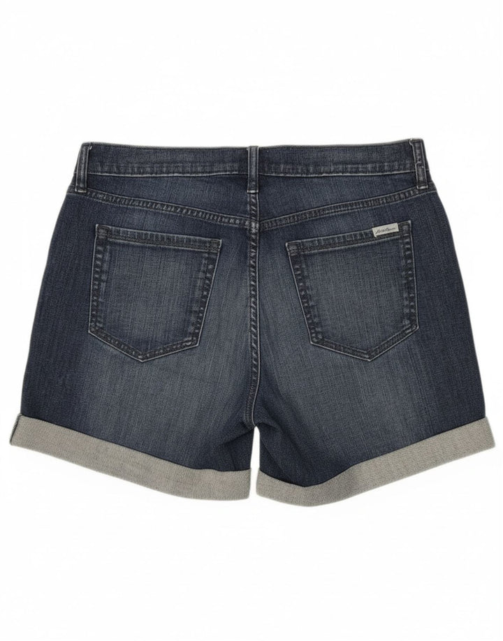Shorts jeans feminino Eddie Bauer Boyfriend EUA 8 médio W34 algodão azul marinho