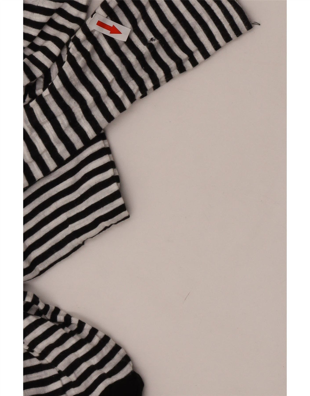 Túnica feminina French Connection UK 16 grande algodão listrado branco