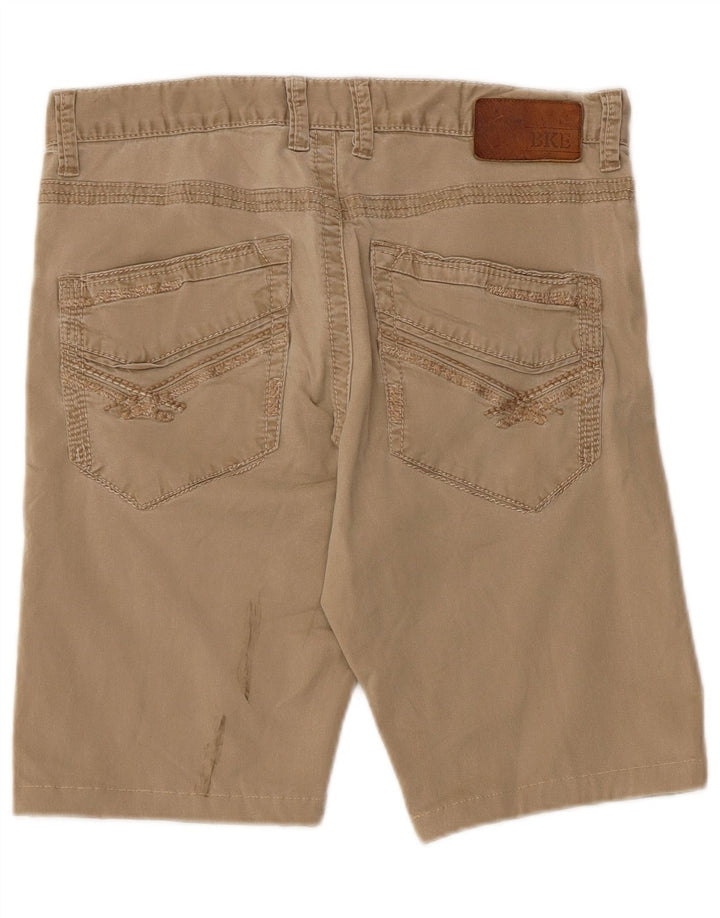 BKE Masculino Jake Casual Shorts W32 Algodão Bege Médio