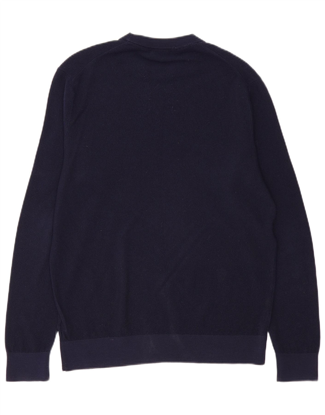 Suéter masculino BROOKS BROTHERS com gola redonda, lã Merino azul marinho médio