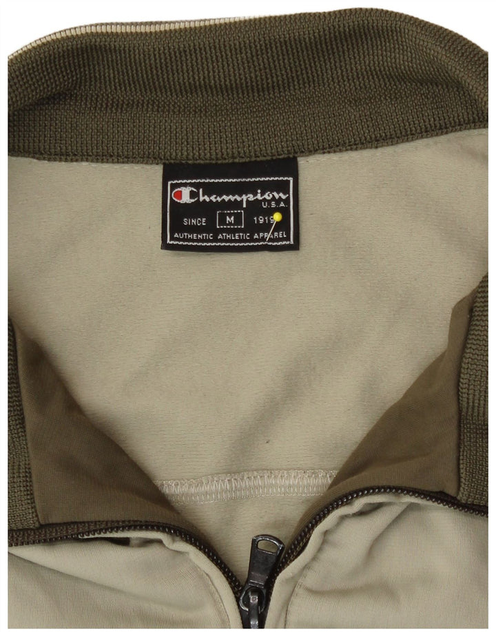 Champion Mens Treino Top Jaqueta Poliéster Bege Médio