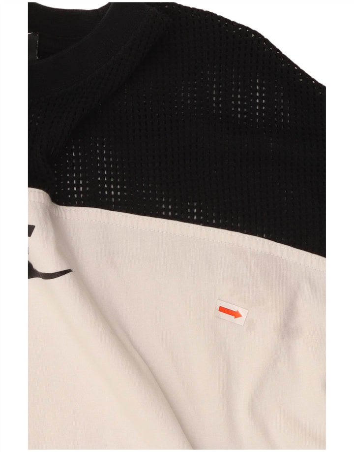 Camiseta feminina Nike Crop Graphic UK 10 Small White Colourblock