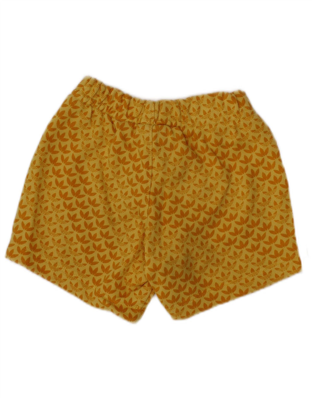 Shorts esportivos gráficos ADIDAS para meninos de 6 a 9 meses, algodão manchado amarelo