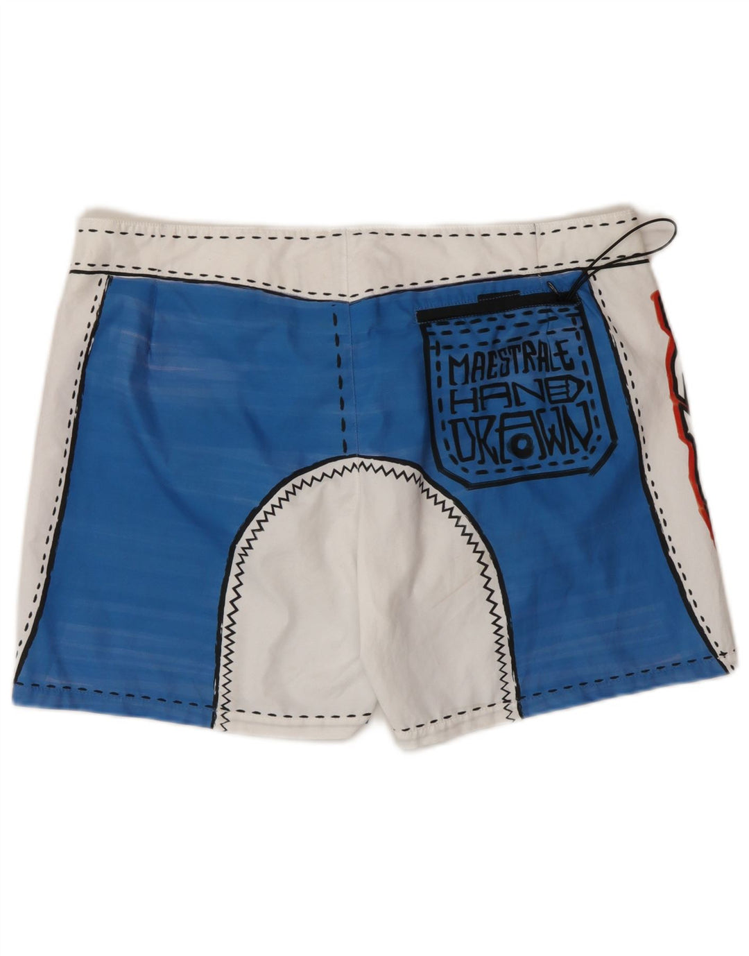 Shorts de natação masculino RRD gráfico grande azul colorblock poliéster