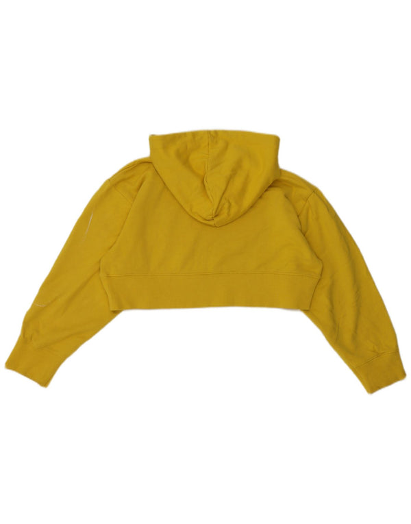 Zara Womens Berkeley Oversized Crop Hoodie Jumper Reino Unido 10 Pequeno Amarelo