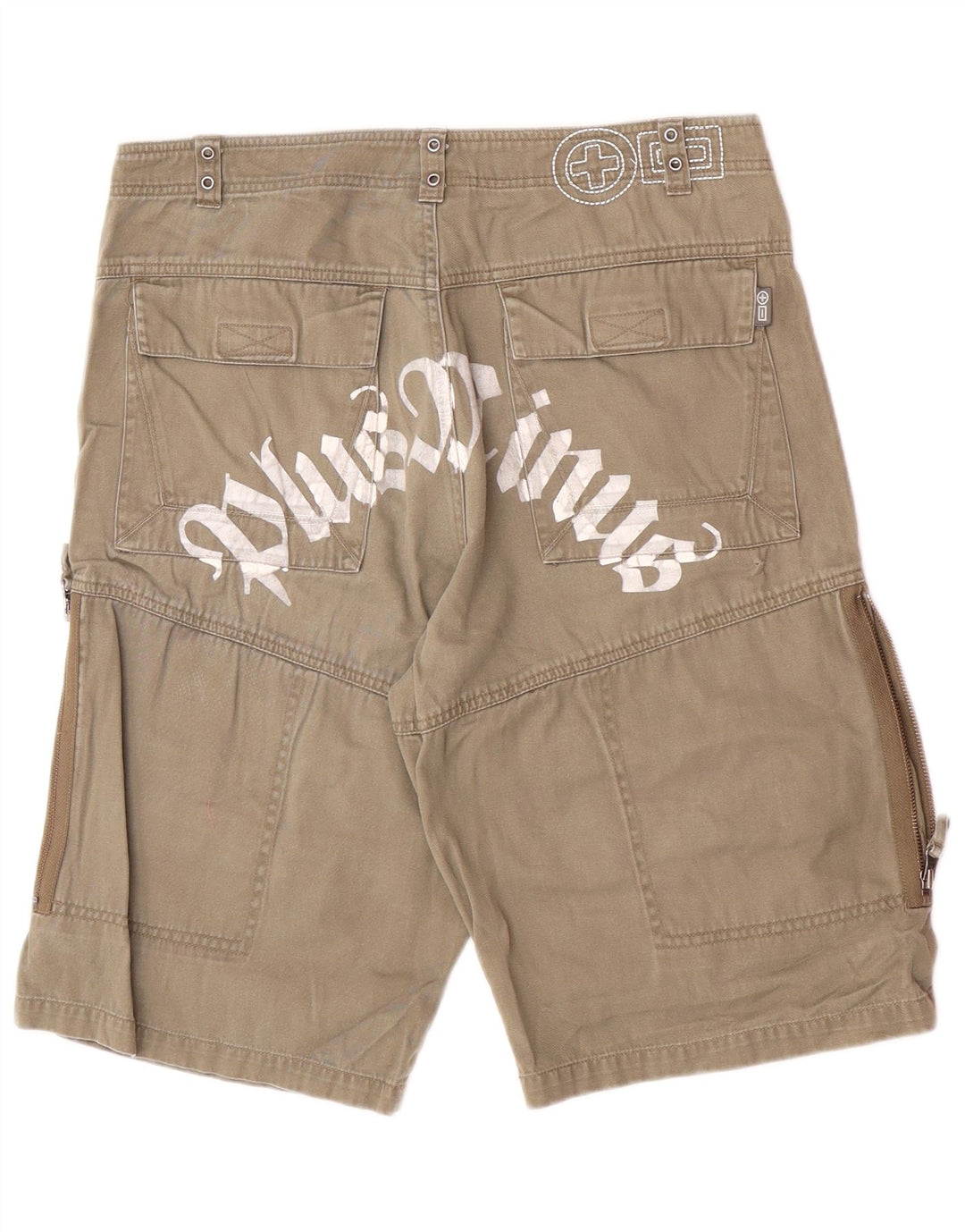 Shorts Cargo Masculino Vintage Grande W34 Algodão Cáqui