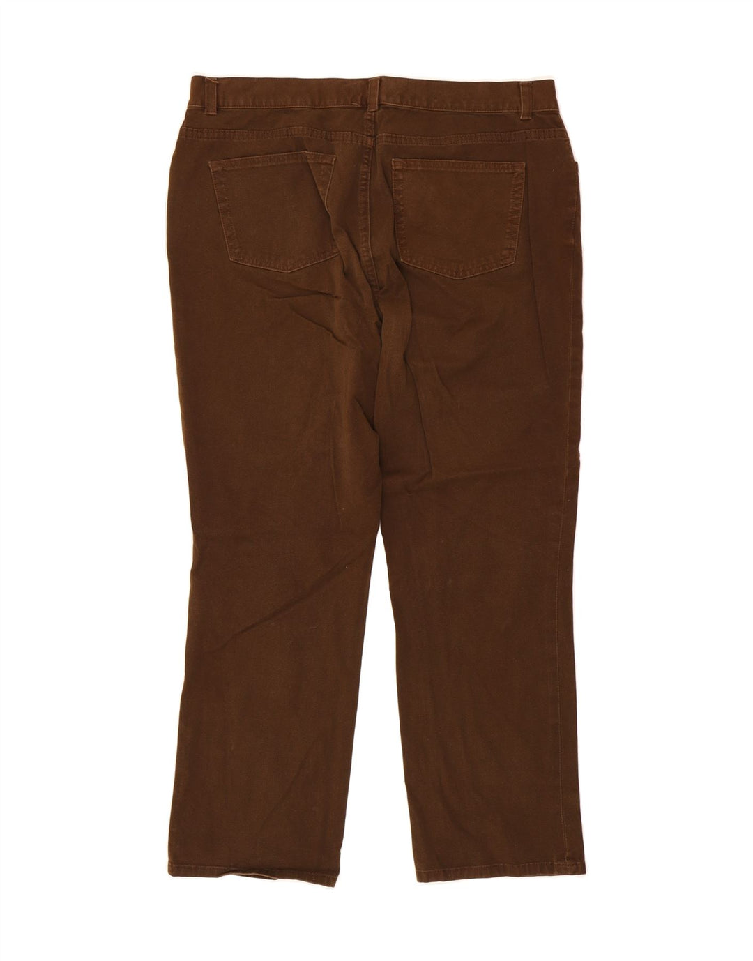 CHAPS Womens Straight Casual Trousers US 16 2XL W38 L29 Brown Cotton Vintage Chaps and Second-Hand Chaps from Messina Hembry 