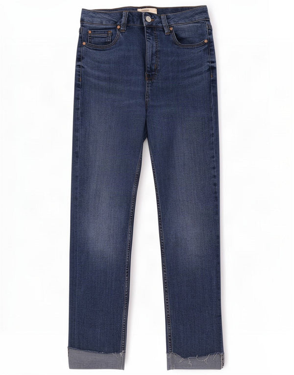 Marks & Spencer Womens Cigarette Slim Jeans UK 10 Small W27 L26 Blue