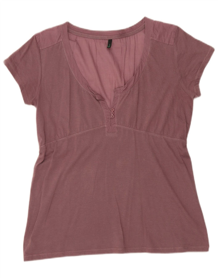 Blusa feminina Benetton UK 14 rosa médio