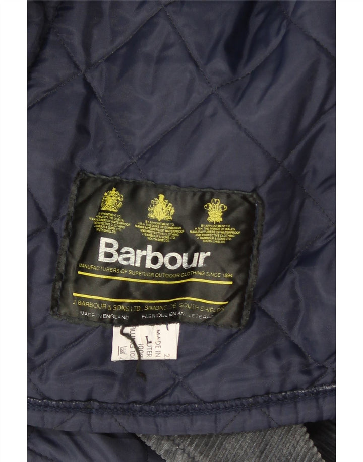 Jaqueta acolchoada masculina Barbour UK 40 grande nylon azul marinho