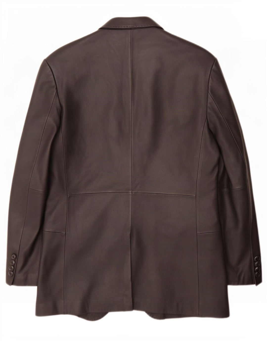 Jaqueta blazer masculina de couro com 3 botões Ben Sherman Reino Unido 40 grande preta