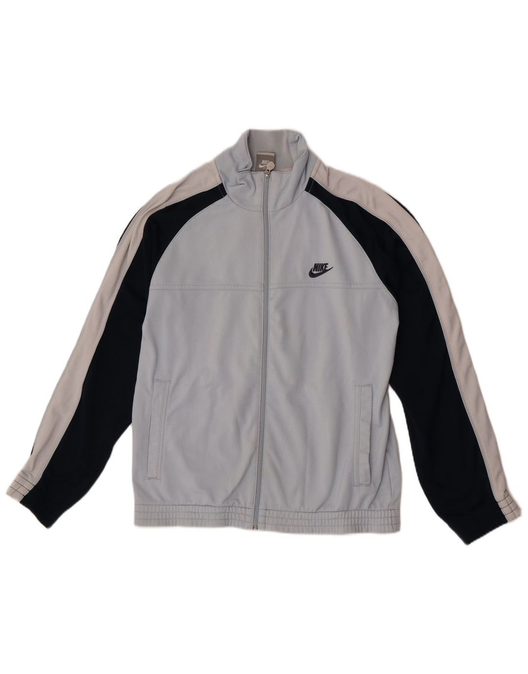 Nike Mens Tracksuit Top Jacket UK 35/37 Pequeno Azul Colorblock Poliéster