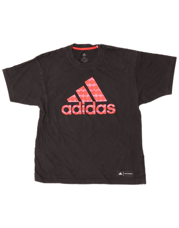 Camiseta Adidas Feminina Graphic Top UK 6 XS Algodão Preto