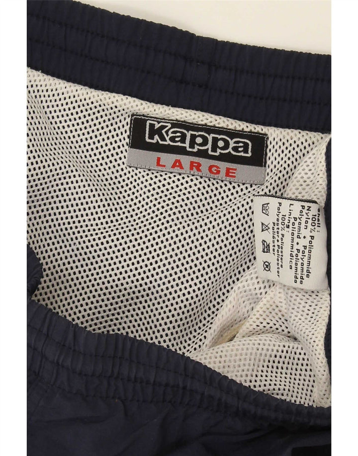 Shorts esportivos masculinos Kappa grande nylon azul marinho