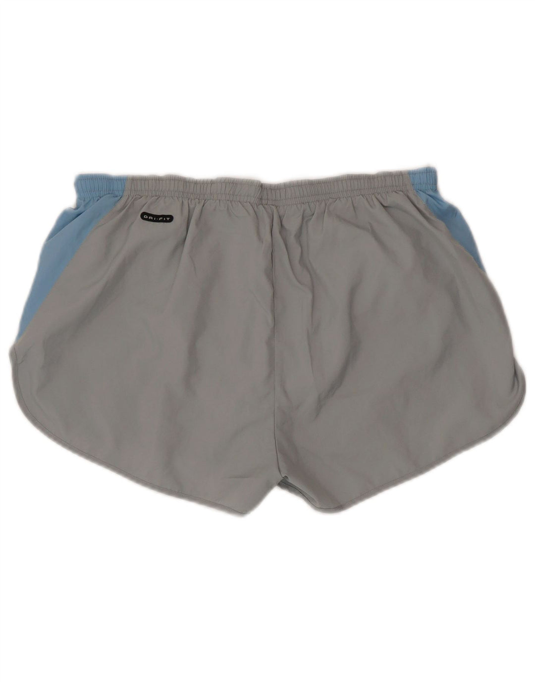 Shorts esportivos masculinos Nike Dri Fit cinza médio colorblock poliéster