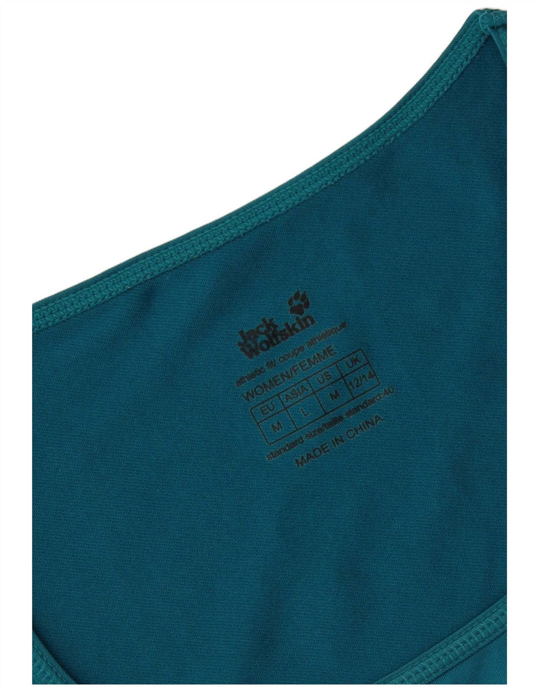 Top colete feminino JACK WOLFSKIN Reino Unido 12/14 azul médio