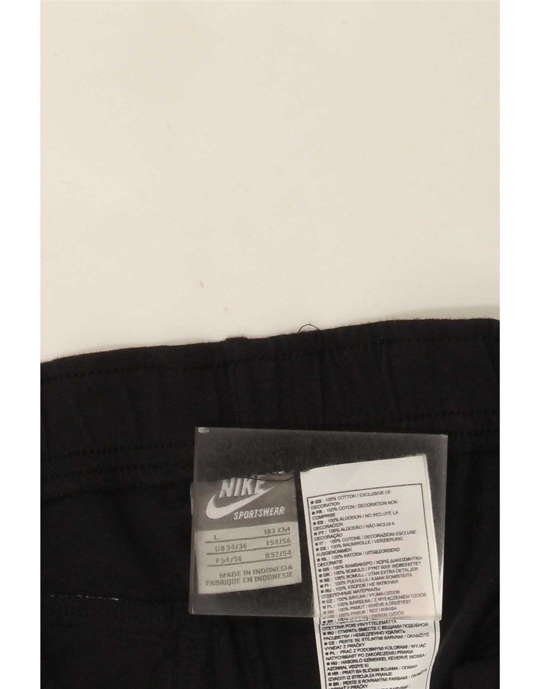 Shorts esportivos masculinos Nike grandes de algodão preto