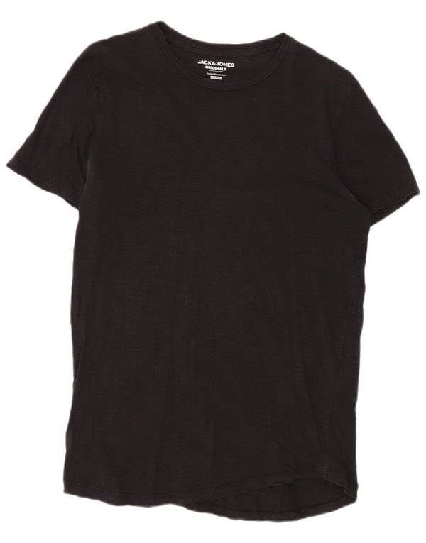 Camiseta masculina Jack & Jones Regular Fit Top Médio Algodão Preto