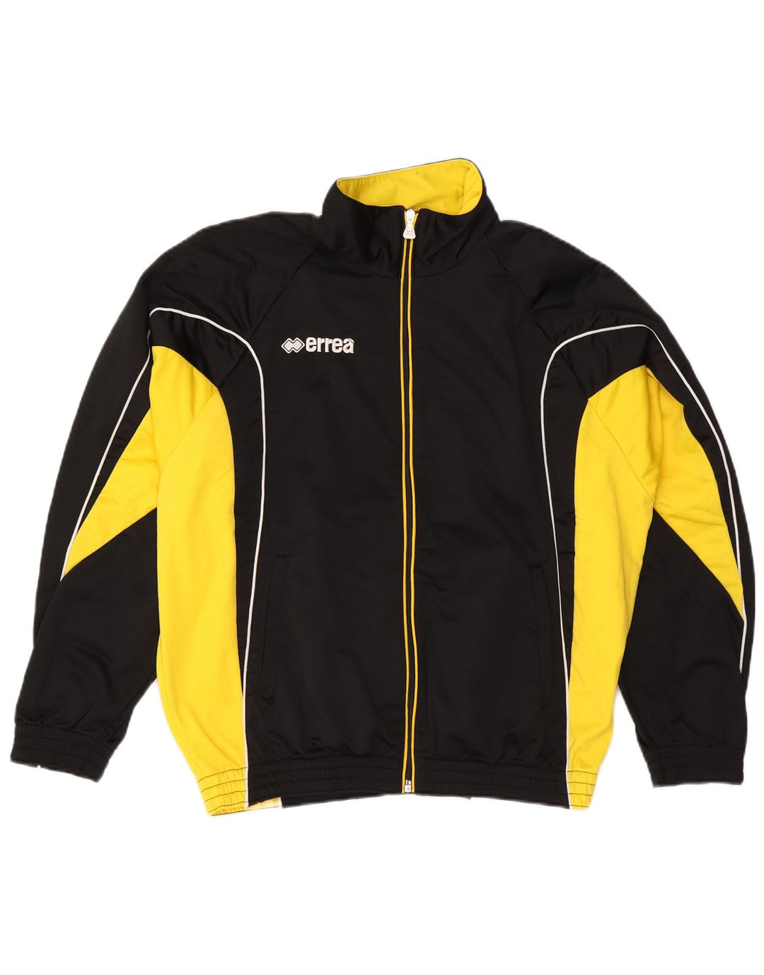 Errea Mens Treino Top Jacket Grande Poliéster Colorblock Preto