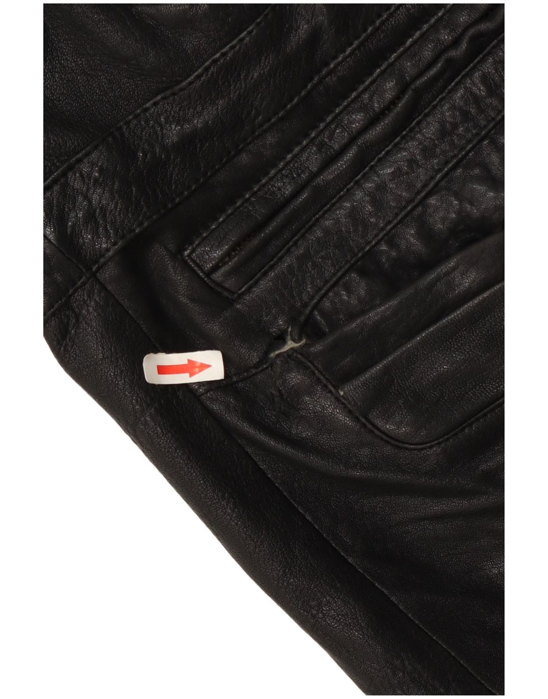 Jaqueta de couro masculina Pierre Cardin Reino Unido 42 XL preta