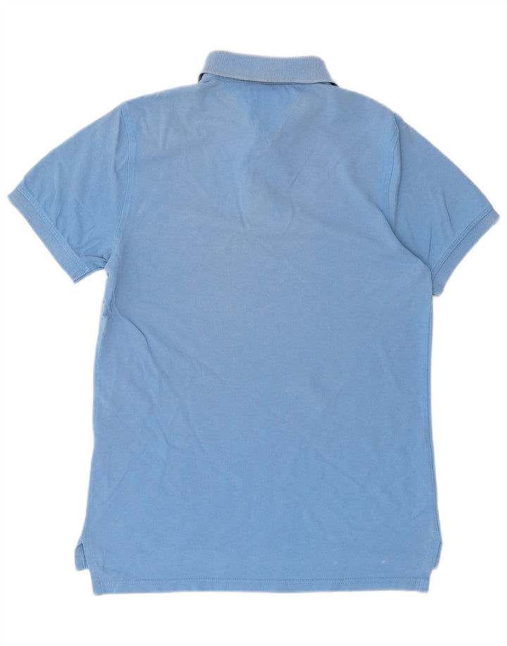 Camisa polo masculina TOMMY HILFIGER algodão azul médio