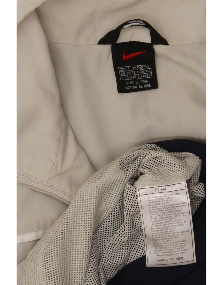 Nike Mens Tracksuit Top Jacket UK 36/38 Small Grey Colourblock Poliéster
